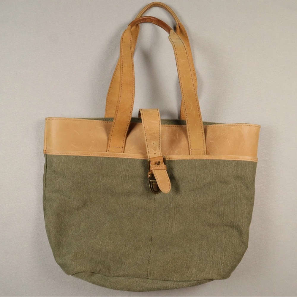 L.L. Bean Canvas/Leather Tote